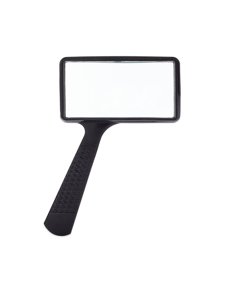 [Australia] - Jumbo Rectangular Handheld Magnifying Glass (3X Magnification) – Scratch Resistant Glass Lens - Large Horizontal Viewing Area 