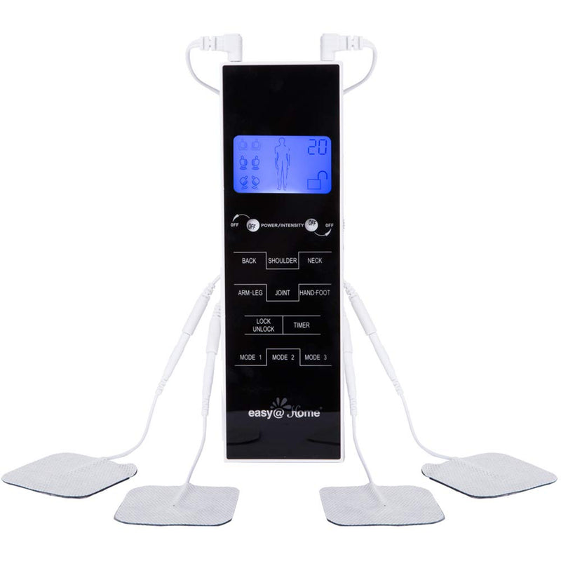 [Australia] - TENS Unit Muscle Stimulator, Easy@Home Electronic Pulse Massager,EMS TENS Machine,Pain Relief therapy Pain Management Device,Backlit LCD Display, OTC Home Use - FSA Eligible Handheld , EHE010 