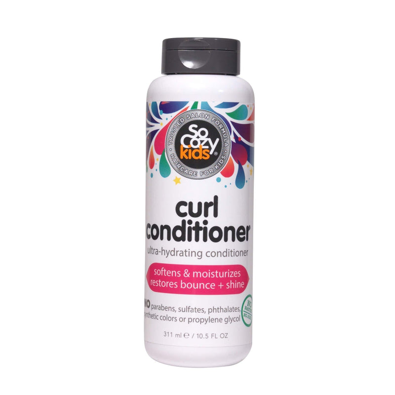 [Australia] - SoCozy Curl Conditioner | For Kids Hair | Softens, Restores Bounce and Shine | No Parabens, Sulfates, Synthetic Colors or Dyes, Sweet-Crème, 10.5 Fl Oz 