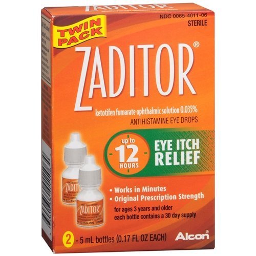 [Australia] - Zaditor Antihistamine Eye Drops Twin Pack (2 bottles - 0.17 fl oz each) 0.34 fl o by Zaditor 
