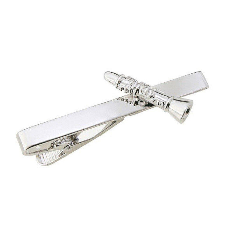 [Australia] - Procuffs Clarinet Tie Bar Clasp Clip Flute Jazz Band Music Classical Orchestra Instrument Musician Gift 