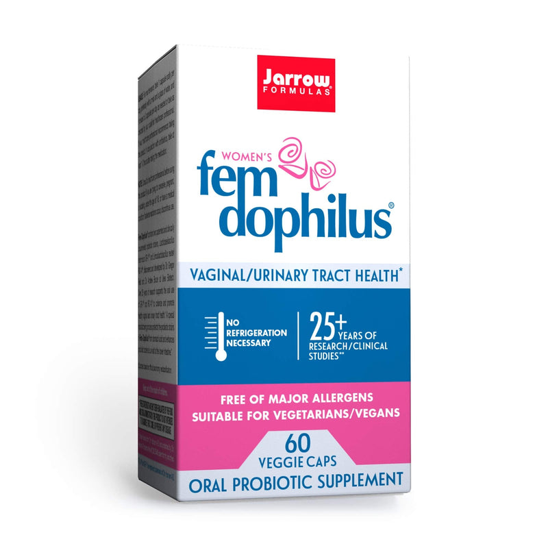 [Australia] - Jarrow Formulas Fem-Dophilus - 1 Billion Organisms Per Serving - 60 Veggie Capsules - Women’s Probiotic - Urinary Tract Health - Up to 60 Servings 1 Billion CFU 60 Count (Pack of 1) 