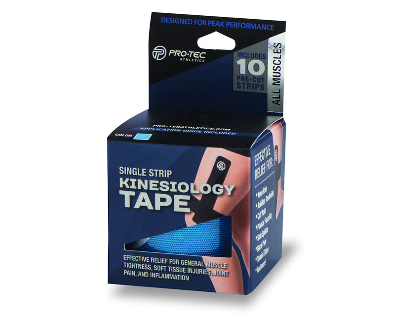[Australia] - Pro-Tec Athletics Pre-Cut Kinesiology Tape Blue Single Roll 