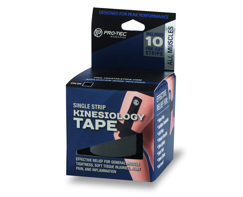 [Australia] - Pro-Tec Athletics Pre-Cut Kinesiology Tape Black Single Roll 