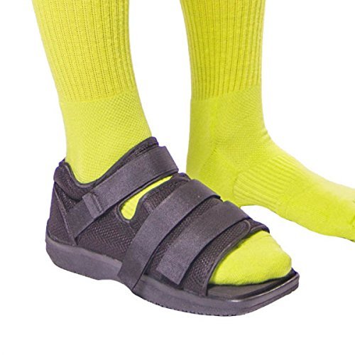 [Australia] - BraceAbility Post-op Shoe for Broken Foot or Toe | Medical / Surgical Walking Shoe Cast Boot, Stress Fracture Brace & Orthopedic Sandal with Hard Sole (LARGE - FEMALE) Large (Pack of 1) 