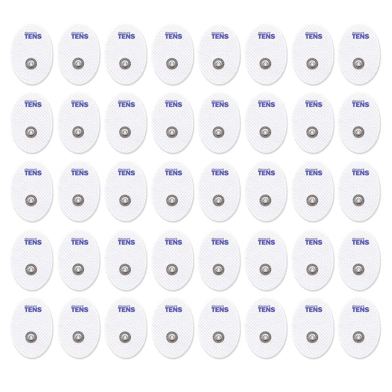 [Australia] - TENS Electrodes, Premium Quality Small Replacement Pads for TENS Units, 20 Pair of Snap TENS Unit Electrodes (Forty TENS Unit Pads), 1.57 inch (4cm) x 1.18 inch (3cm), Discount TENS Brand 20 Pair (Pack of 1) 