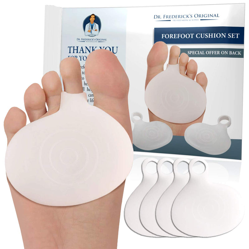 [Australia] - Dr. Frederick's Original Metatarsal Pads - 4 Pieces - Ball of Foot Cushions for Rapid Pain Relief - Gel Foot Pads 