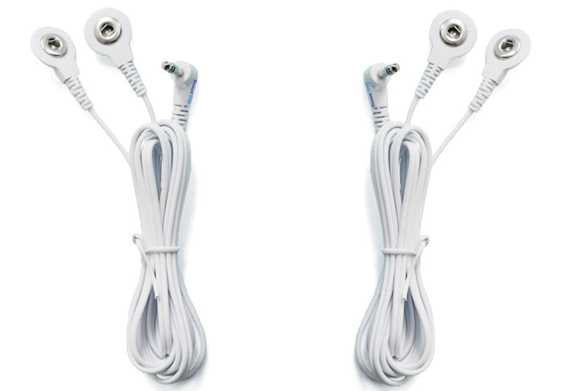 [Australia] - Tens Replacement Lead Wires, 2 Snap Connectors (2 Pack), Discount Tens Brand 3.5mm Plug (standard headphone size) 