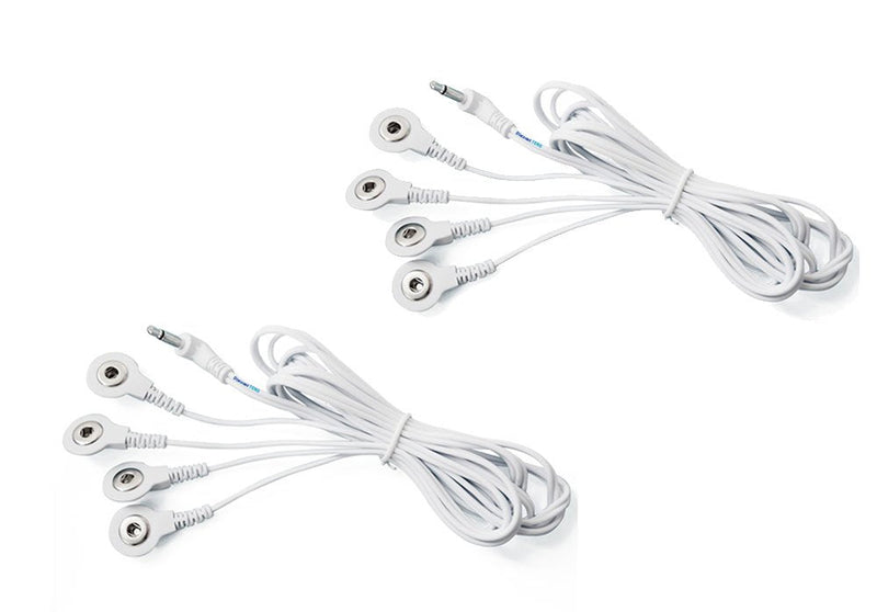 [Australia] - Tens Lead Wires, Port Doubler, 4 Snap Connectors (2 Pack), Discount Tens Brand 3.5mm Plug (standard headphone size) 