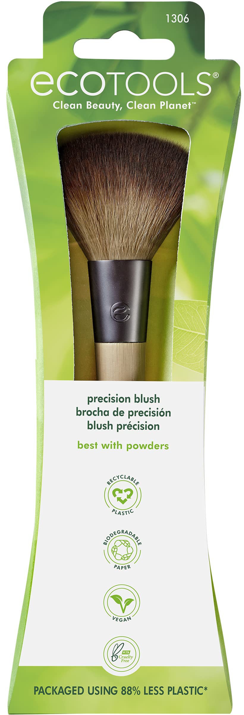 [Australia] - EcoTools Precision Blush Brush, Control, Contour, & Sculpt Powder or Cream Blush 