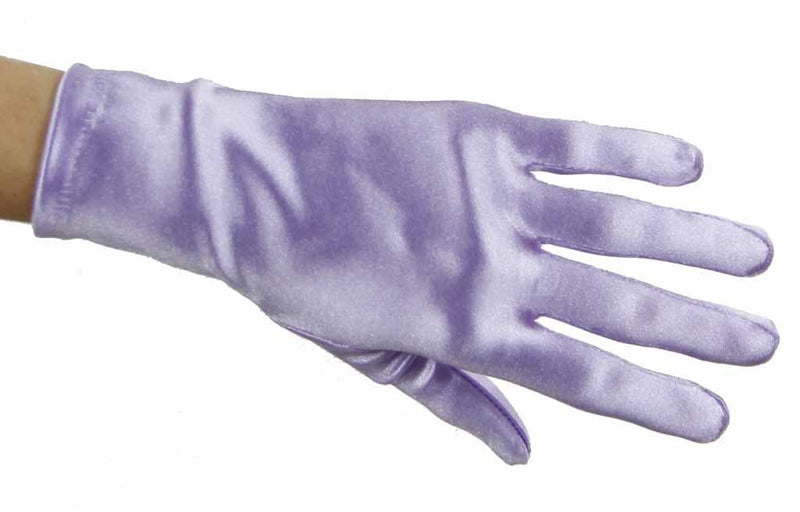 [Australia] - Greatlookz Beautiful Wrist Length Short Satin Gloves in Lavender 