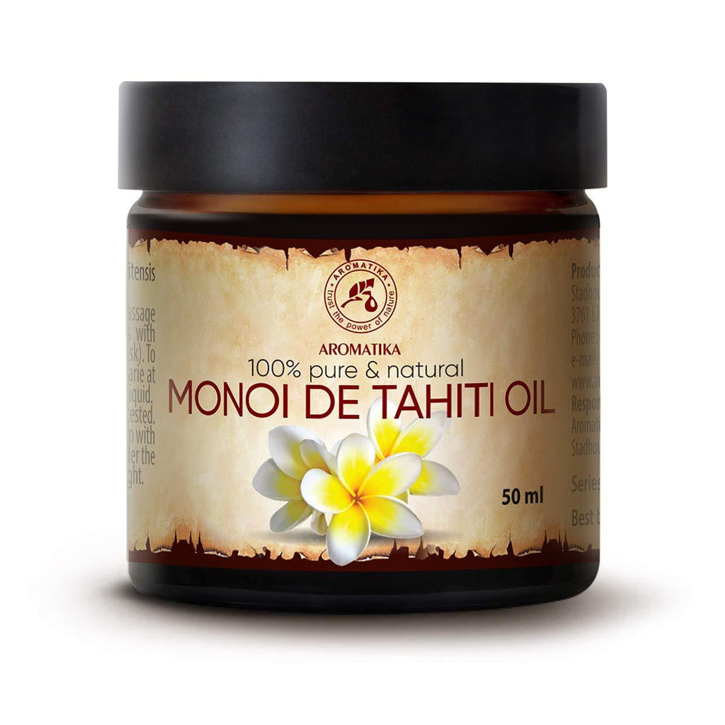 [Australia] - Monoi de Tahiti Carrier Oil 1.7 oz - Pure & Natural Cold Pressed Monoi Base Oil - Cocos Nucifera - Gardenia Tahitensis - Unrefined Carrier Oil for Essential Oils - Face & Body Care - Massage 1.7 Fl Oz (Pack of 1) 