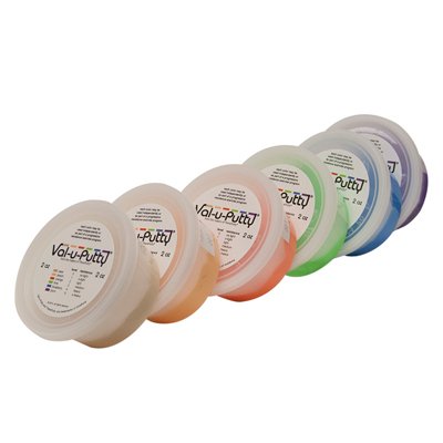 [Australia] - Val-u-Putty 10-3906 Exercise Putty Set, 2 oz. Capacity, Pear/Peach/Orange/Lime/Blueberry/Plum 