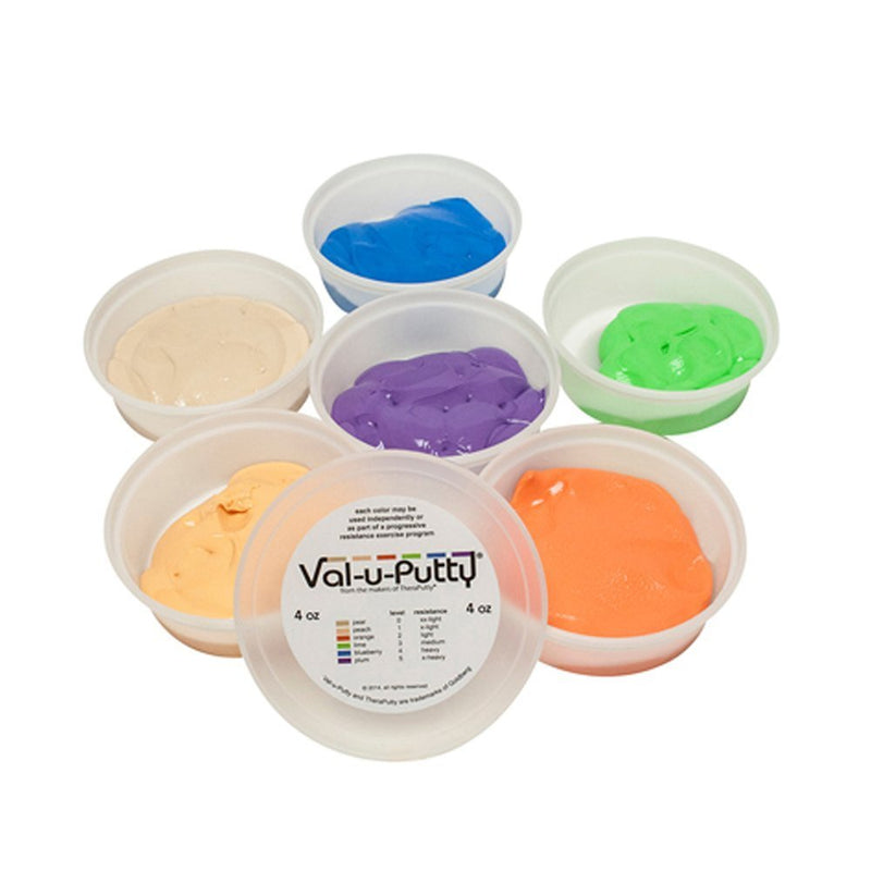 [Australia] - Val-u-Putty 10-3926 Exercise Putty Set, 4 oz. Capacity, Pear/Peach/Orange/Lime/Blueberry/Plum 