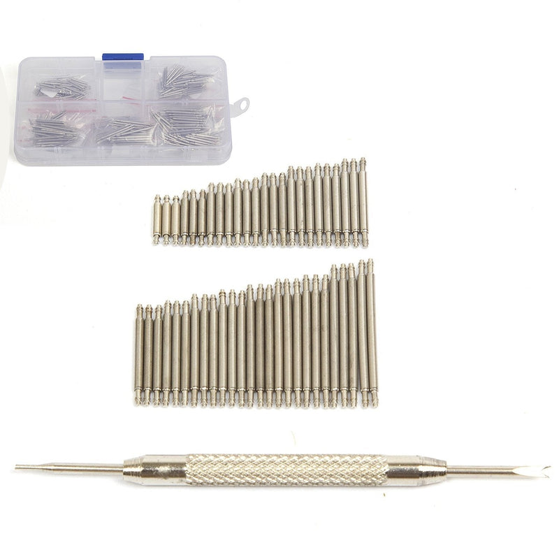 [Australia] - Ginsco 360 Pcs 6-25mm Stainless Steel Watch Band Spring Bars Link Pins with Strap Link Pin Remover Watch Repair Kit 