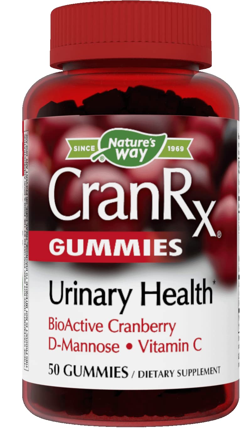 [Australia] - Nature's Way Cranrx Gummies Urinary Health Bioactive Cranberry D-Mannonse Vitamin C, 50 Count 