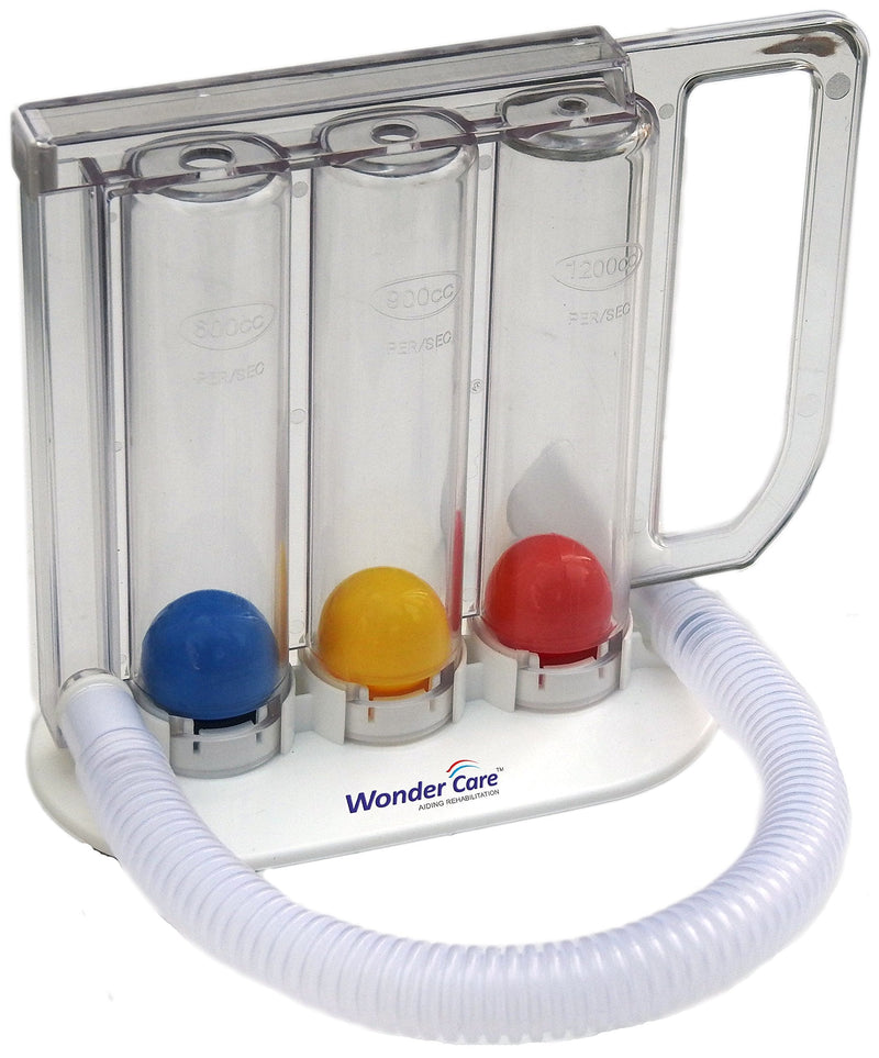 [Australia] - Wonder Care Deep Breathing Lung Exerciser | Washable & Hygienic | Breath Measurement System | with Handle 