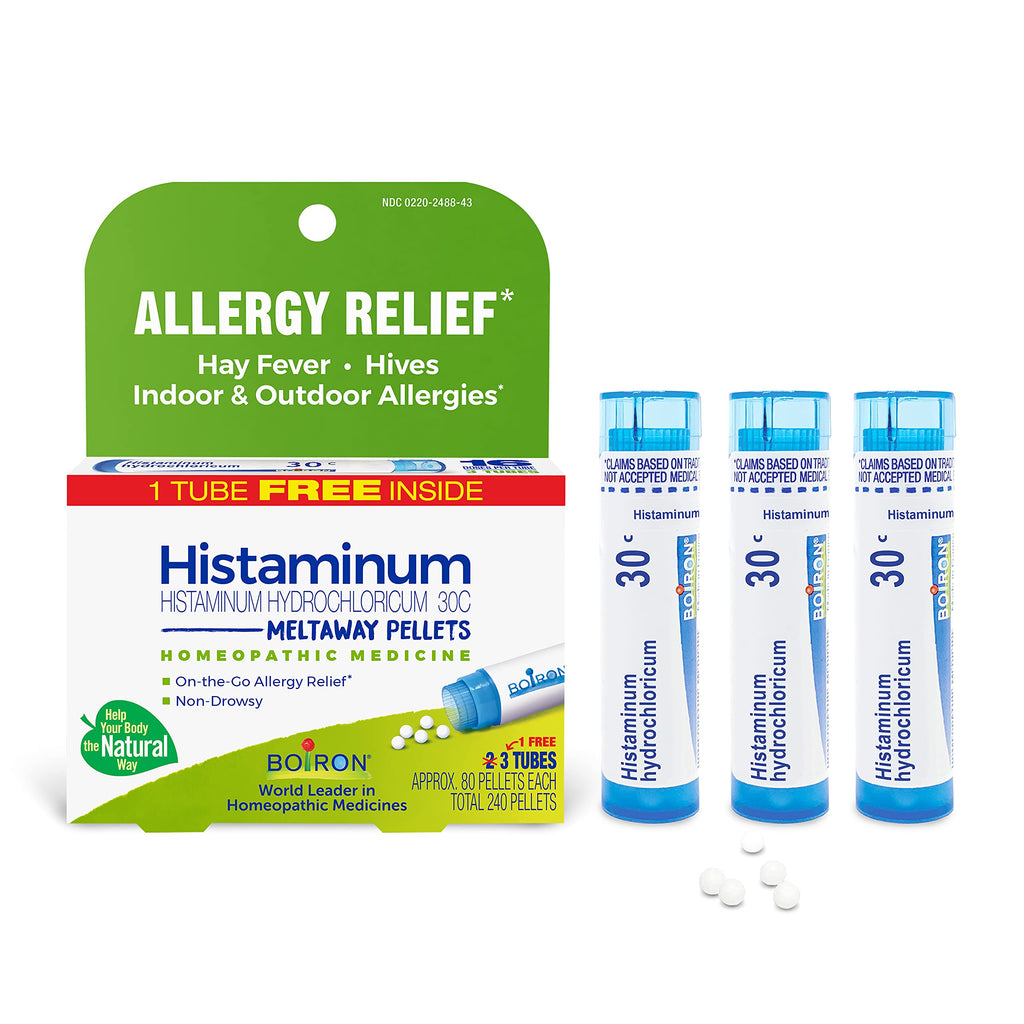 [Australia] - Boiron Histaminum Hydrochloricum 30C Homeopathic Medicine For Indoor Or Outdoor Allergy Relief, Hay Fever, And Hives - 3 Count (240 Pellets) 