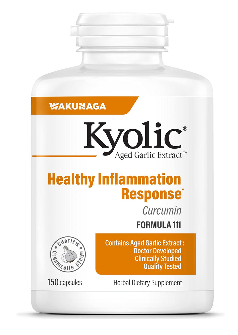 [Australia] - Kyolic Aged Garlic Extract Formula 111, Healthy Inflammation Response, 150 Capsules (Packaging May Vary) 150 Count (Pack of 1) 
