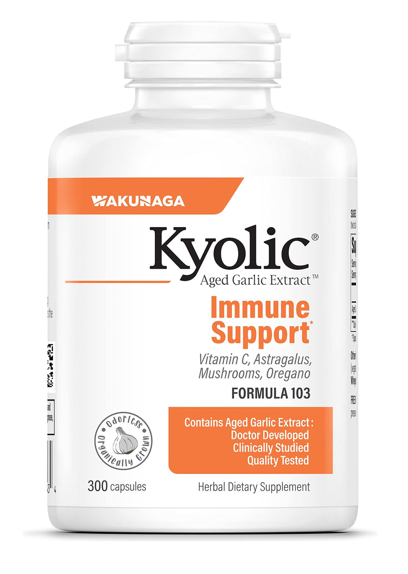 [Australia] - Kyolic Aged Garlic Extract Formula 103 Immune Support, 300 Capsules (Packaging May Vary) 