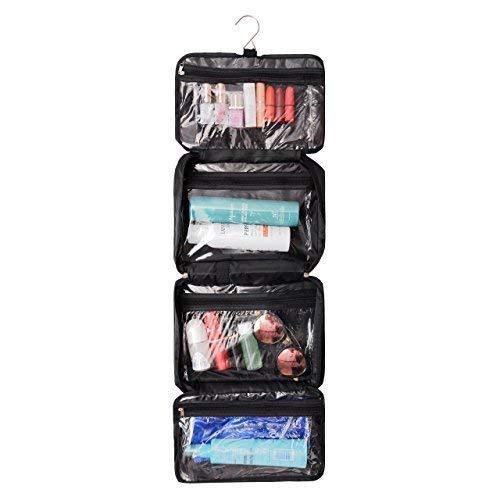 [Australia] - All-Purpose Household Travel Organizer Accessory Toiletry Cosmetics Makeup Hanging Shaving kit Bag-Black 