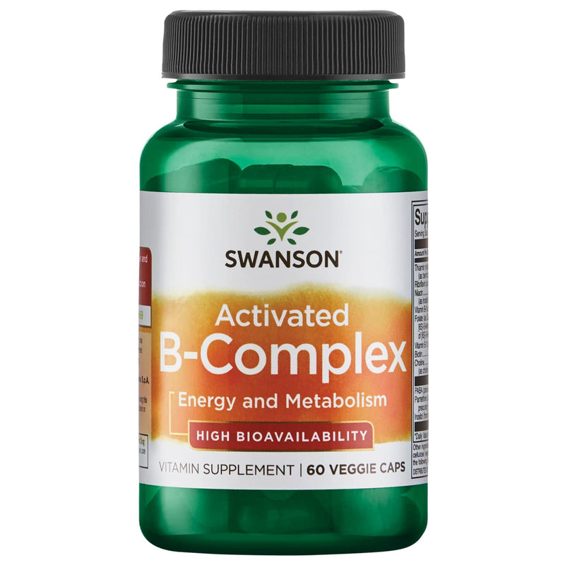 [Australia] - Swanson Activated Vitamin B-Complex High Bioavailability 60 Veg Capsules 
