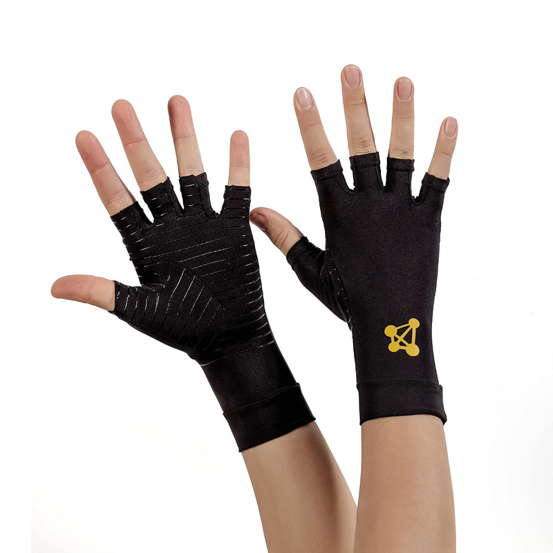 [Australia] - CopperJoint Fingerless Compression Gloves – Copper-Infused Designed to Support Your Hands - Rapid Recovery and Pain Relief, All Lifestyles - Pair Medium 