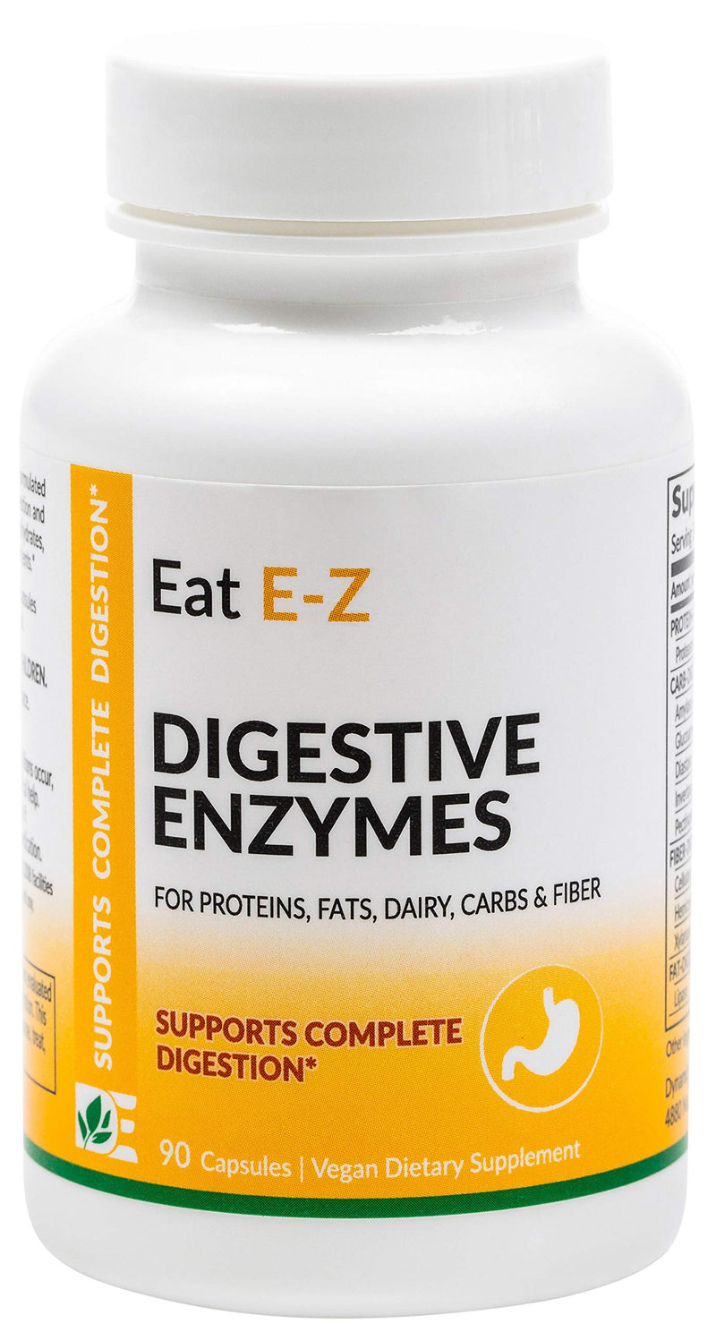[Australia] - Eat E-Z Digestive Enzymes for Gut Health; Anti-Bloating; Digestive Enzyme for Immune Support | 90 Count 90 Count (Pack of 1) 