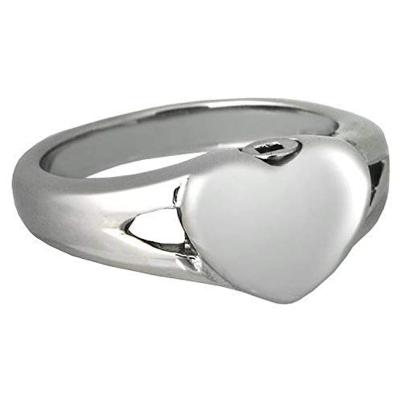 [Australia] - Memorial Gallery SSR206 Size 10 Premium Stainless Steel Simple Heart Ring Cremation Pet Jewelry 9 