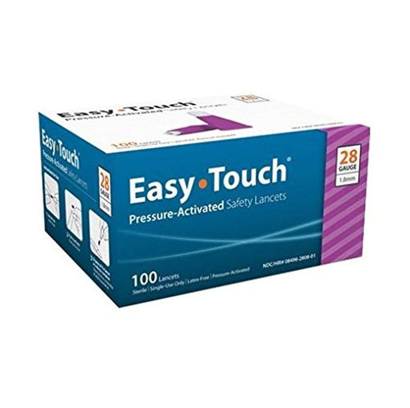 [Australia] - Easy Touch 828081 Safety Lancet, Pressure Activated, 28 g x 1.8 mm (Pack of 100) 