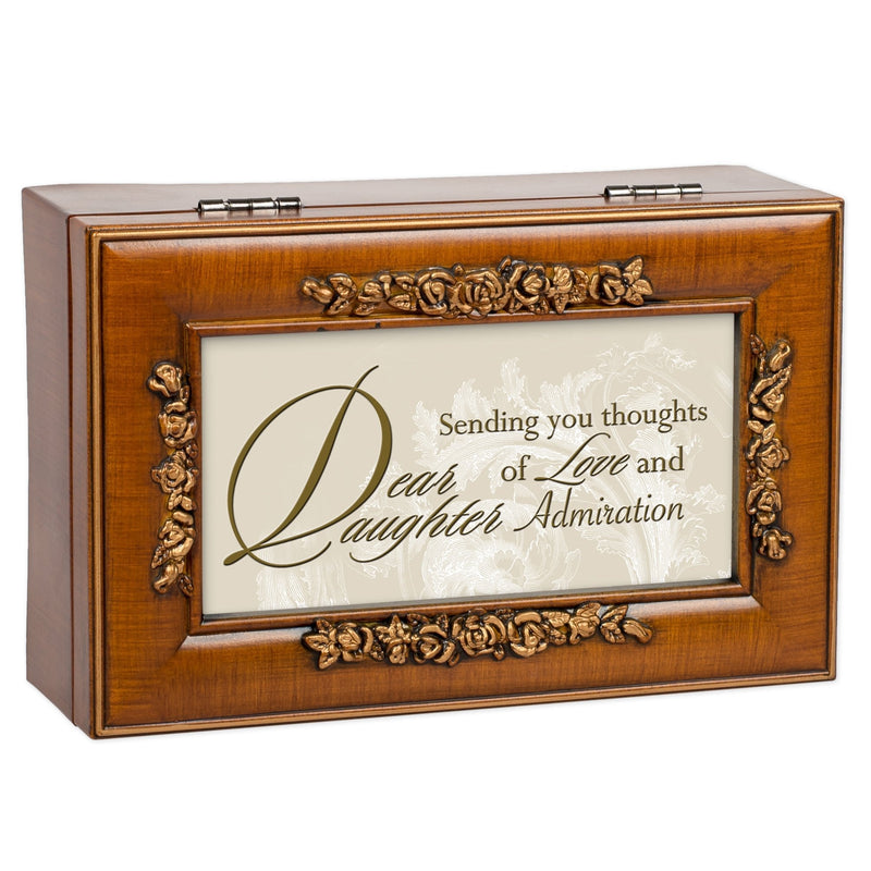 [Australia] - Cottage Garden Daughter Sending Thoughts of Love Burlwood Jewelry Music Box Plays You are My Sunshine 