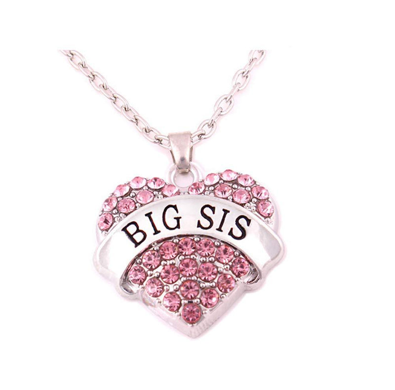 [Australia] - Charm.L Grace Matching Necklaces Crystal Heart Necklace Big Sis Middle Lil Sister PK-big sis 