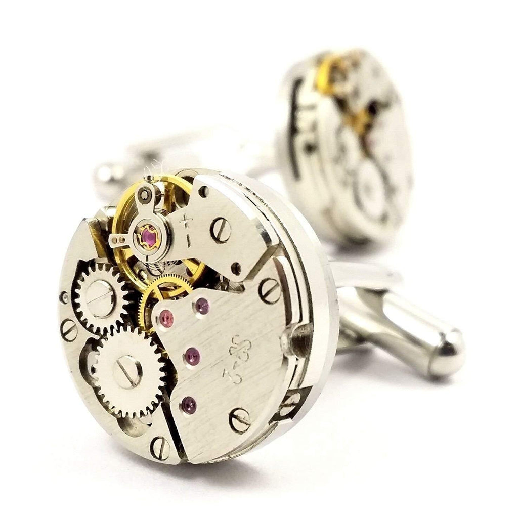 [Australia] - LBFEEL Cool Watch Movement Cufflinks for Men with a Gift Box 