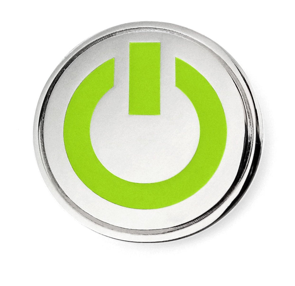 [Australia] - Pinsanity Power Button Glow-in-The-Dark Enamel Lapel Pin 