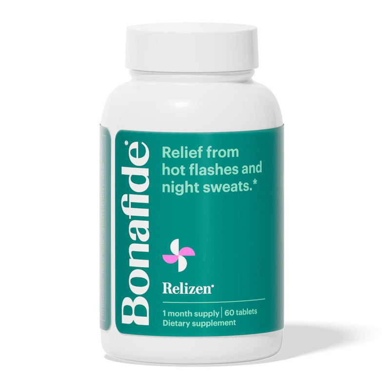 [Australia] - Bonafide Relizen – Powerful, Hormone-Free Relief from Hot Flashes and Night Sweats During Menopause* – 1 Month Supply (60 Tablets) 60 Count (Pack of 1) 