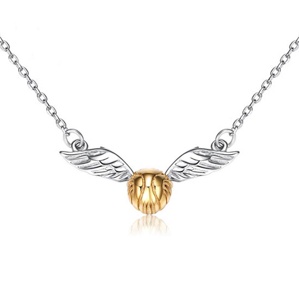 [Australia] - cosplaywho Golden Snitch 925 Silver Quidditch Necklace 