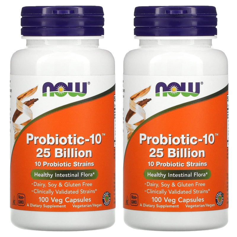 [Australia] - Now Foods Probiotic-10 25 Billion, 100 Count (Pack of 2) 100 Count (Pack of 2) 