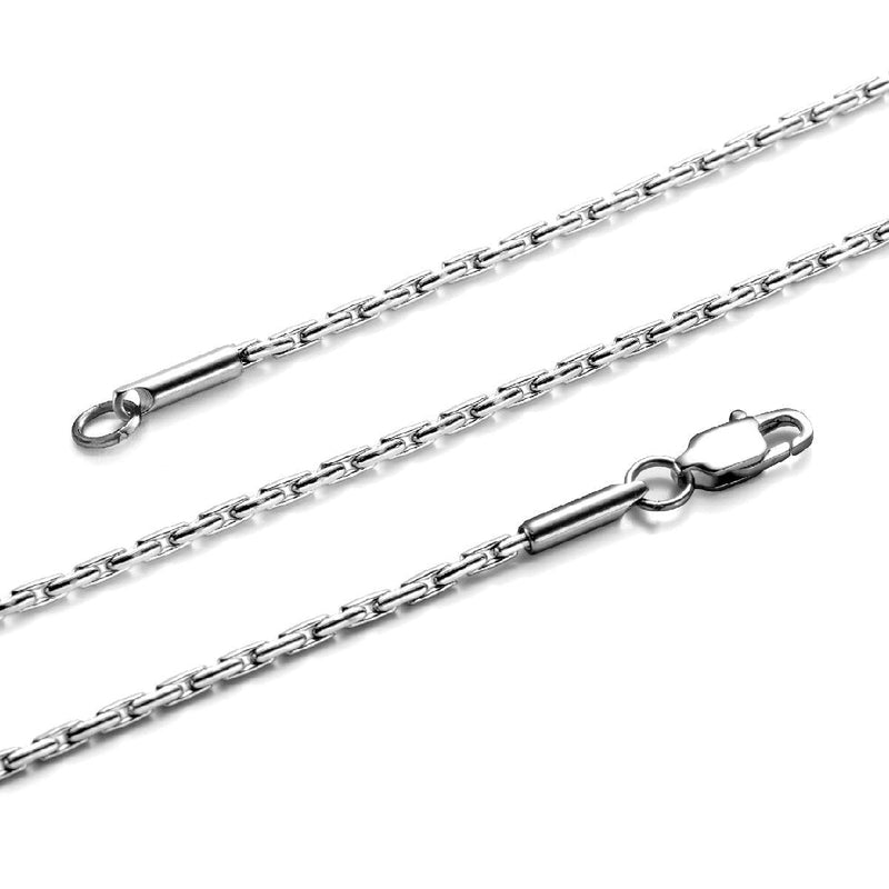 [Australia] - TRUSUPER Style Titanium Stainless Steel Silver Mens Womens Italy Final Fantasy Chain Necklaces 2mm Unisex 18.0 Inches 