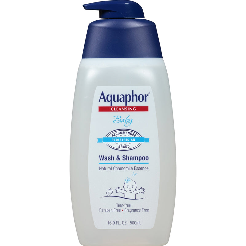 [Australia] - Aquaphor Baby Wash and Shampoo - Mild, Tear-free 2-in-1 Solution for Baby’s Sensitive Skin - 16.9 fl. oz. Pump 