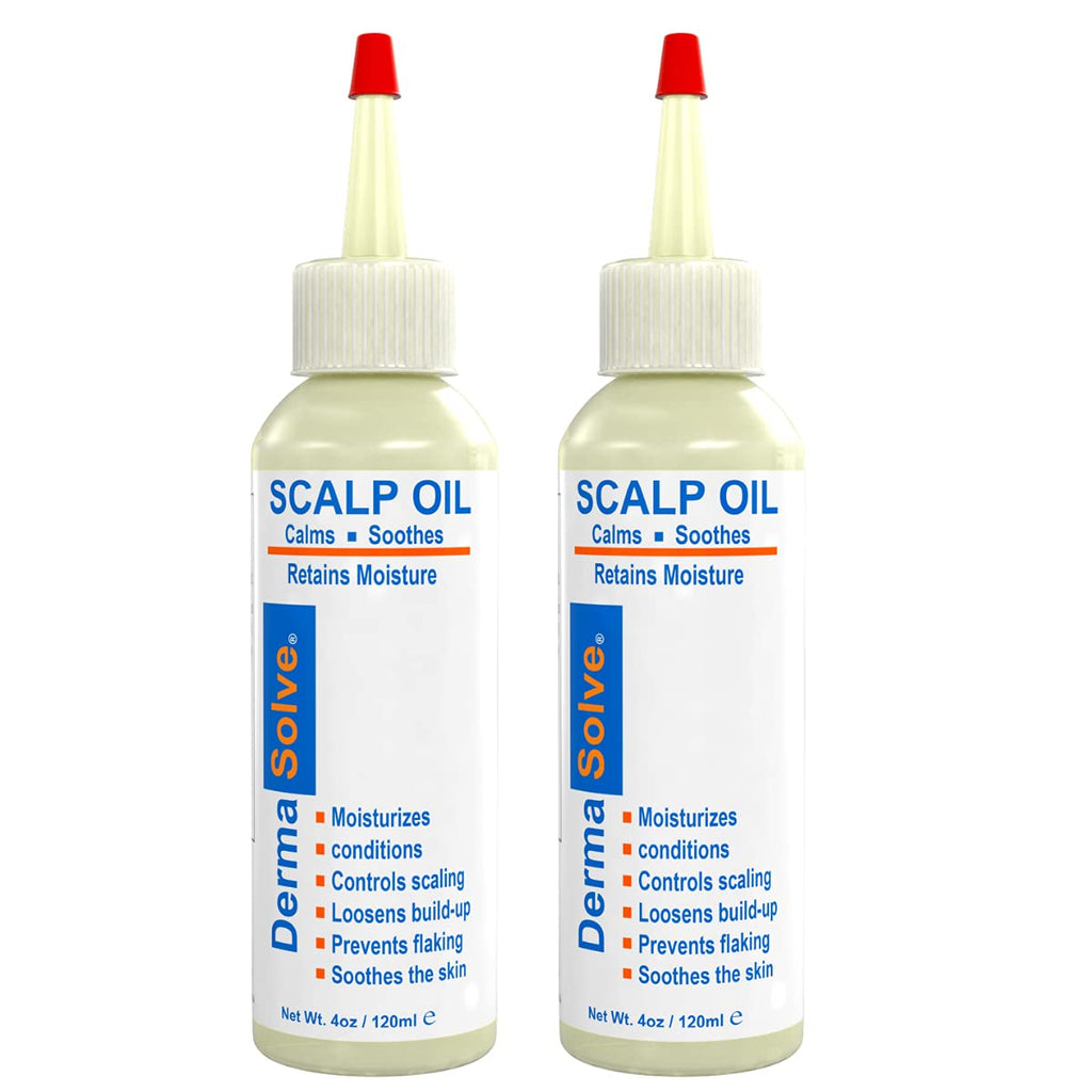 [Australia] - Dermasolve Psoriasis Scalp Oil (2-Pack) Seborrheic Dermatitis & Dandruff Relief - Formulated to Loosen Scaling Build-up, Moisturize, Condition, Prevent Itching, and Flaking (4.0 oz Each) 