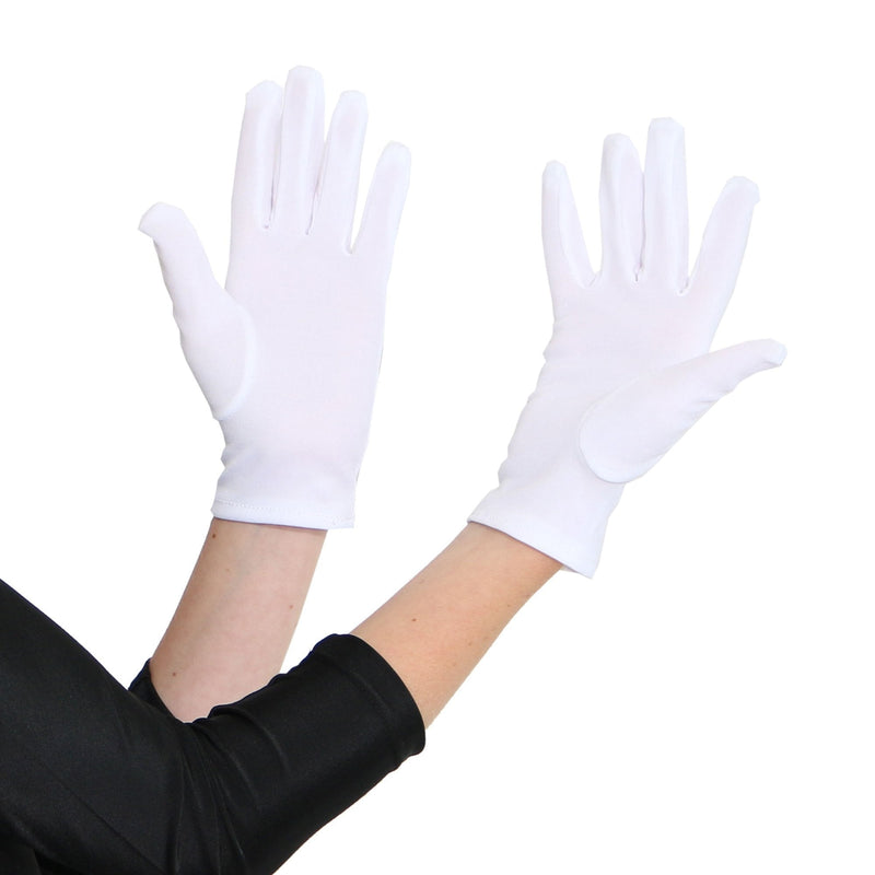 [Australia] - Danzcue Child White Glove with Snap Back (Pair) 