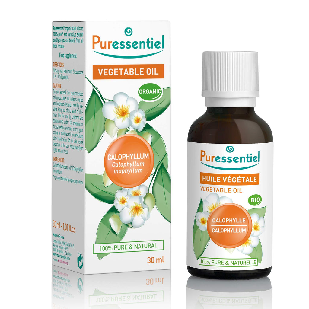 [Australia] - Puressentiel Organic Callophyllum Vegetable Oil, Benefits Hair and Skin - 100% Pure & Natural, Vegan - 1 fl oz 