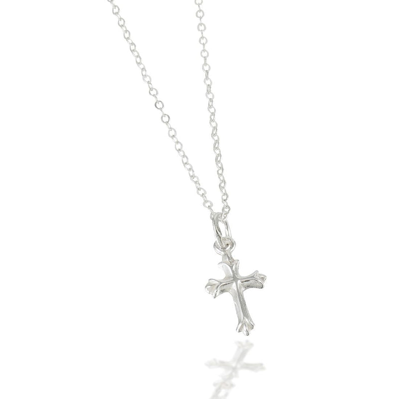 [Australia] - Tiny Sterling Silver Cross Necklace with Chain for Babies (12") & Girls (14") Makes an Ideal Baby Shower, Baptism, Christening, or Welcome New Baby gift and will become a Treasured Heirloom. 14.0 Inches 