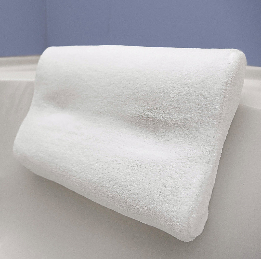 [Australia] - IndulgeMe Super Soft Non Slip Bath Pillow, Bonus Travel Case and Soft Removable Cover, Extra Large Suction Cups, Quick Drying Mesh, Bath Pillows for Tub, Neck and Back Support 