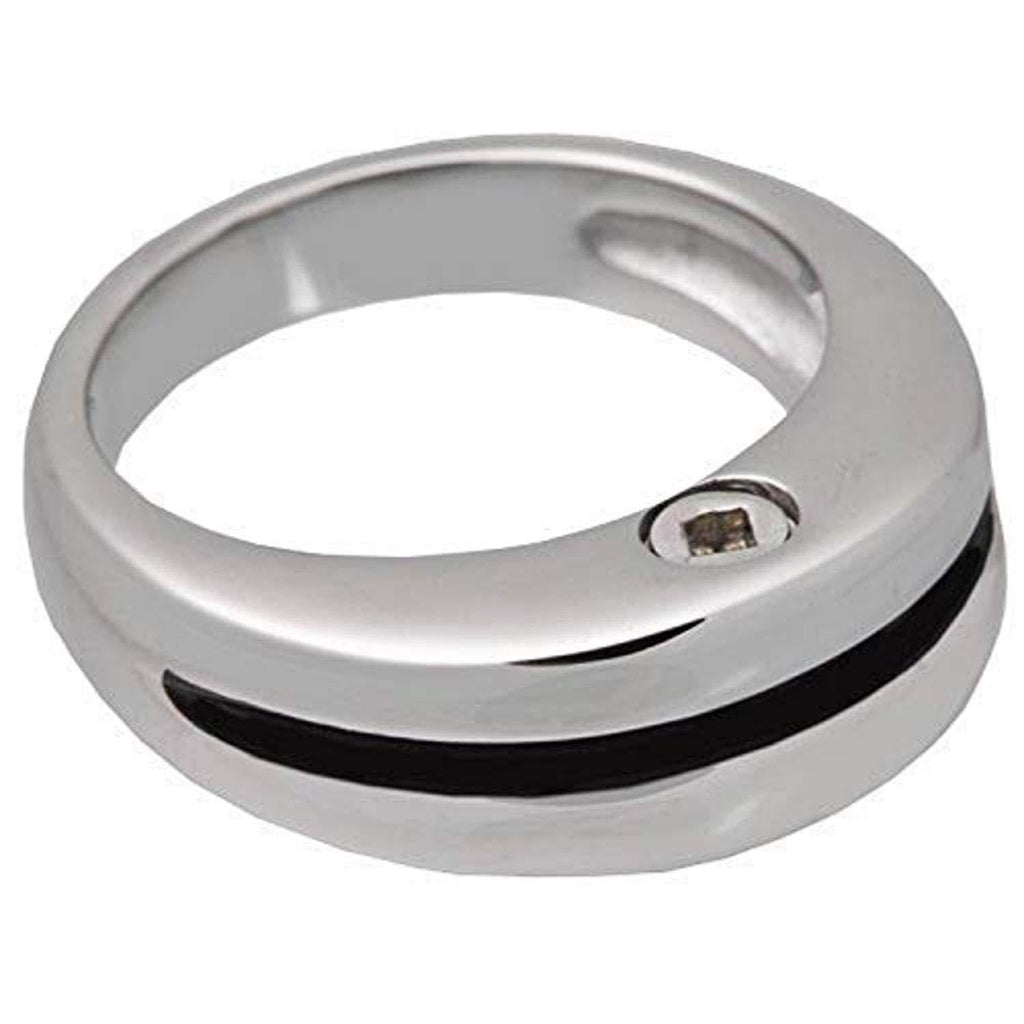 [Australia] - Memorial Gallery SSR205 Size 11 Premium Stainless Steel Zenith Ring Cremation Pet Jewelry, Size 11 
