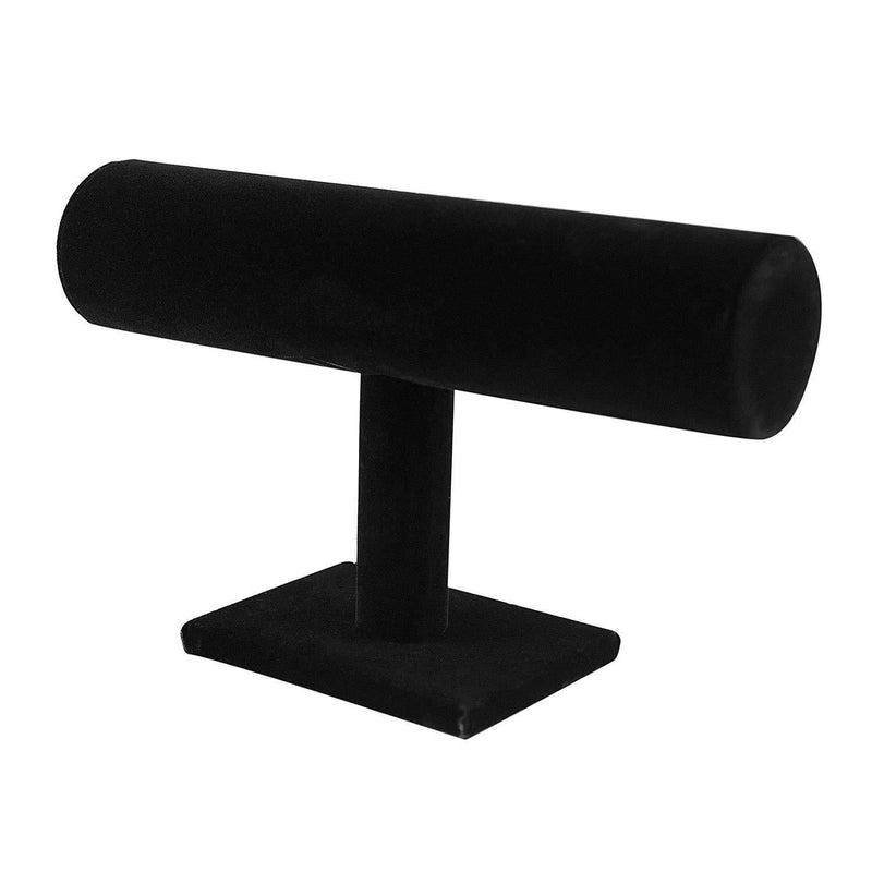 [Australia] - Super Z Outlet Black Velvet Hovering T-Bar Bracelet Necklace Jewelry Display Stand for Home Organization 