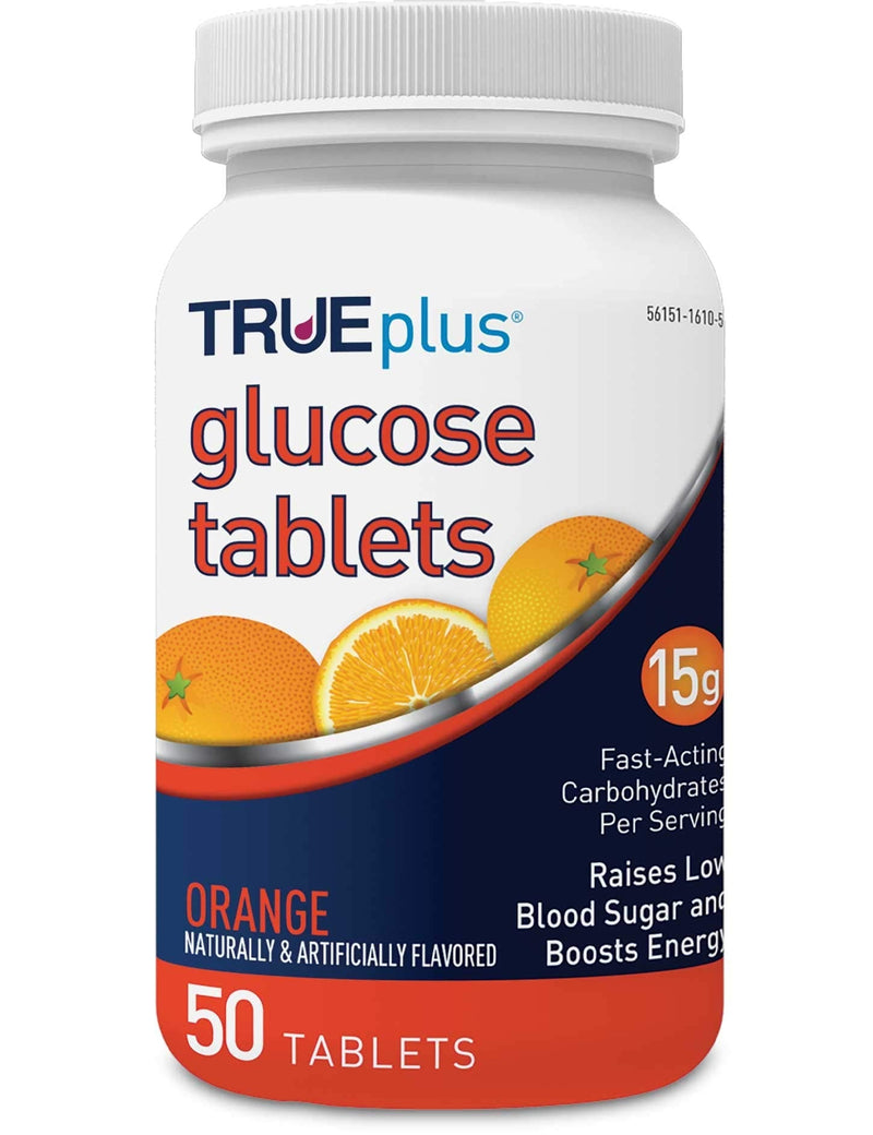 [Australia] - TRUEplus® Glucose Tablets, Orange - 50ct 50 Count (Pack of 1) 