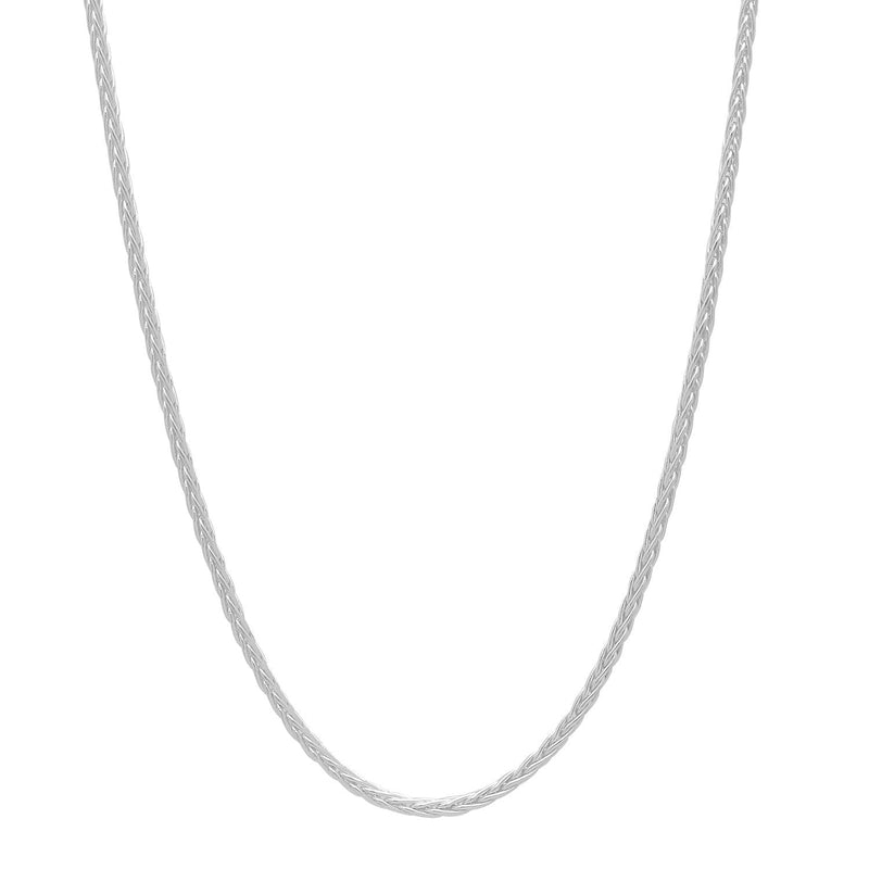 [Australia] - 1.5mm High-Polished .925 Sterling Silver Round Wheat Chain Necklace, 16'-30 18.0 Inches 