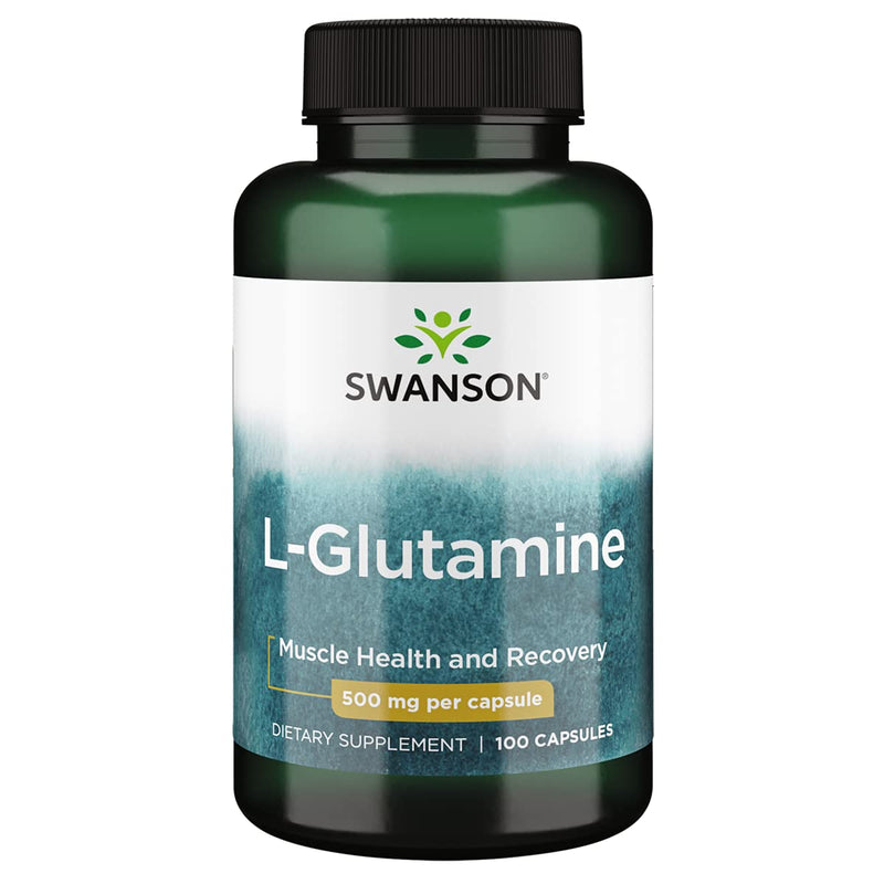 [Australia] - Swanson Amino Acid L-Glutamine 500 Milligrams 100 Capsules 1 