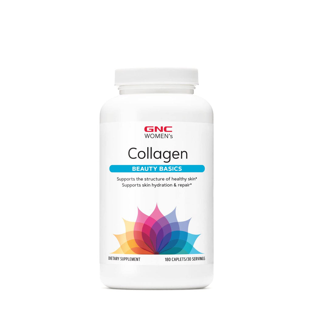 [Australia] - GNC Women's Collagen Supplement |Supports Healthy Skin and Improves Elasticity | Targeted Cell Growth and Repair Formula with Hyaluronic Acid | Natural Collagen Source | 180 Caplets 